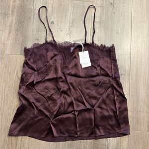 NWT: CAMI NYC Marroon Lace Tank